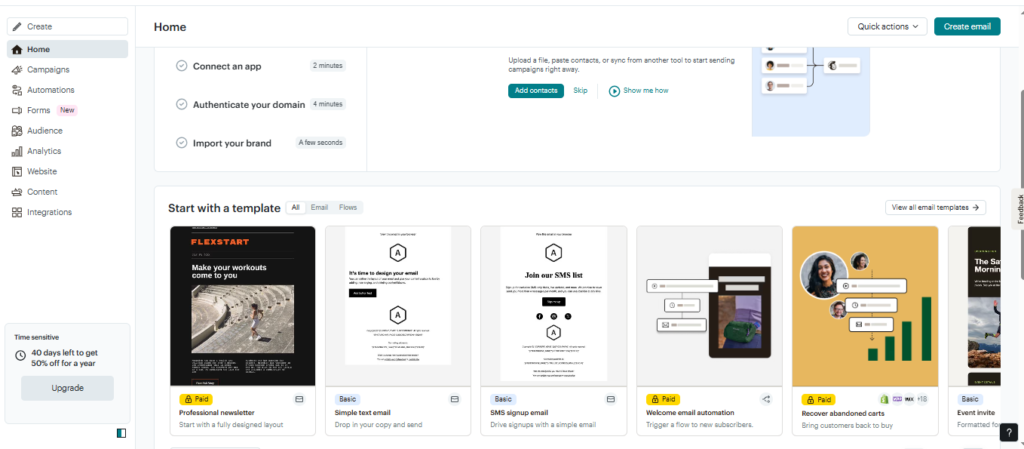 "Mailchimp Dashboard"