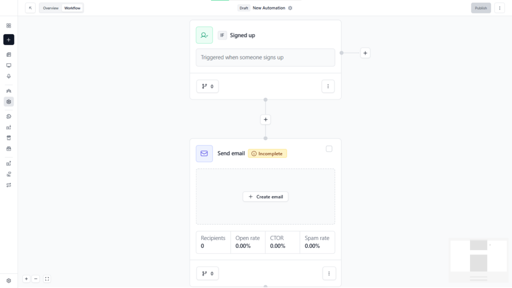 Beehiiv automation builder workflow