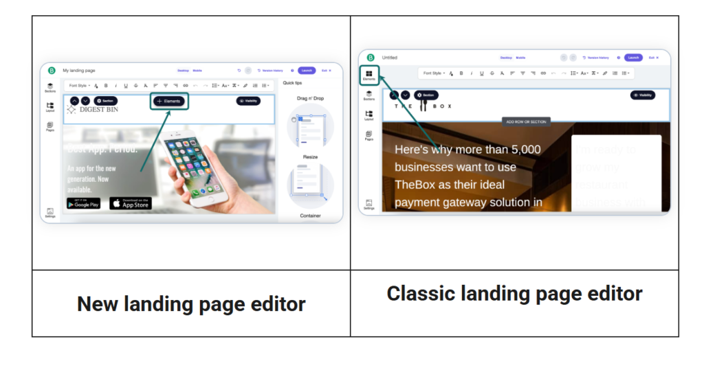 Brevo landing page builder for customer acquisition campaigns