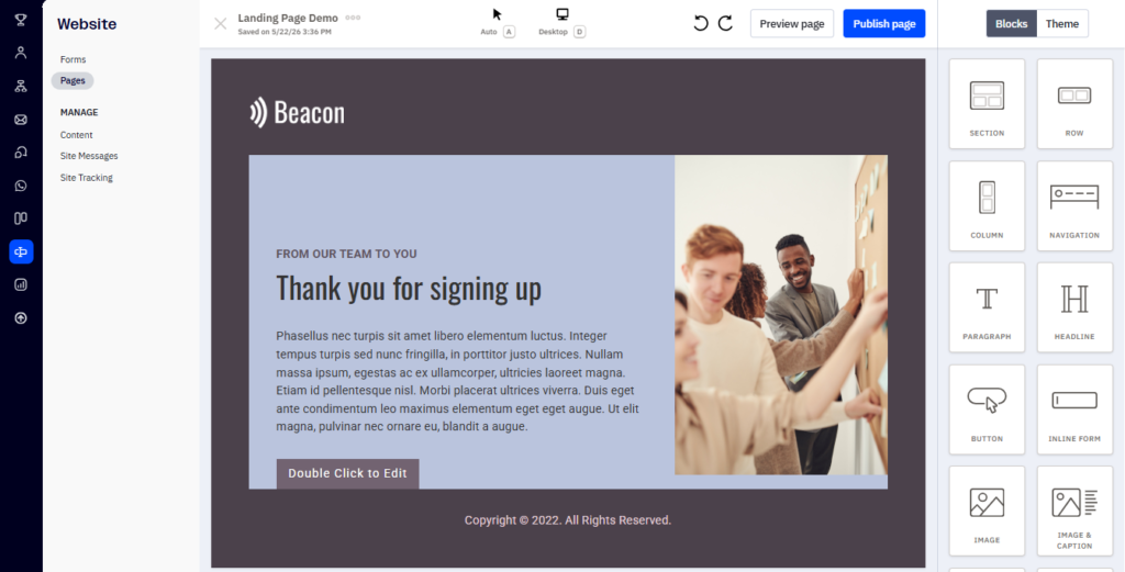 MailerLite vs ActiveCampaign landing page builder comparison